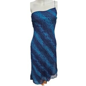 express blue slip dress Express Slip Midi Dress S (4-6) New